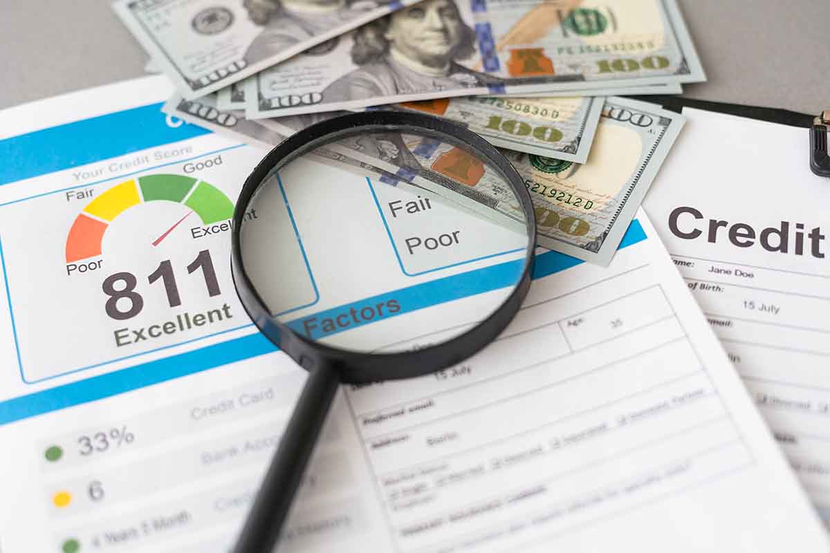 Credit scoring and data photo illustration