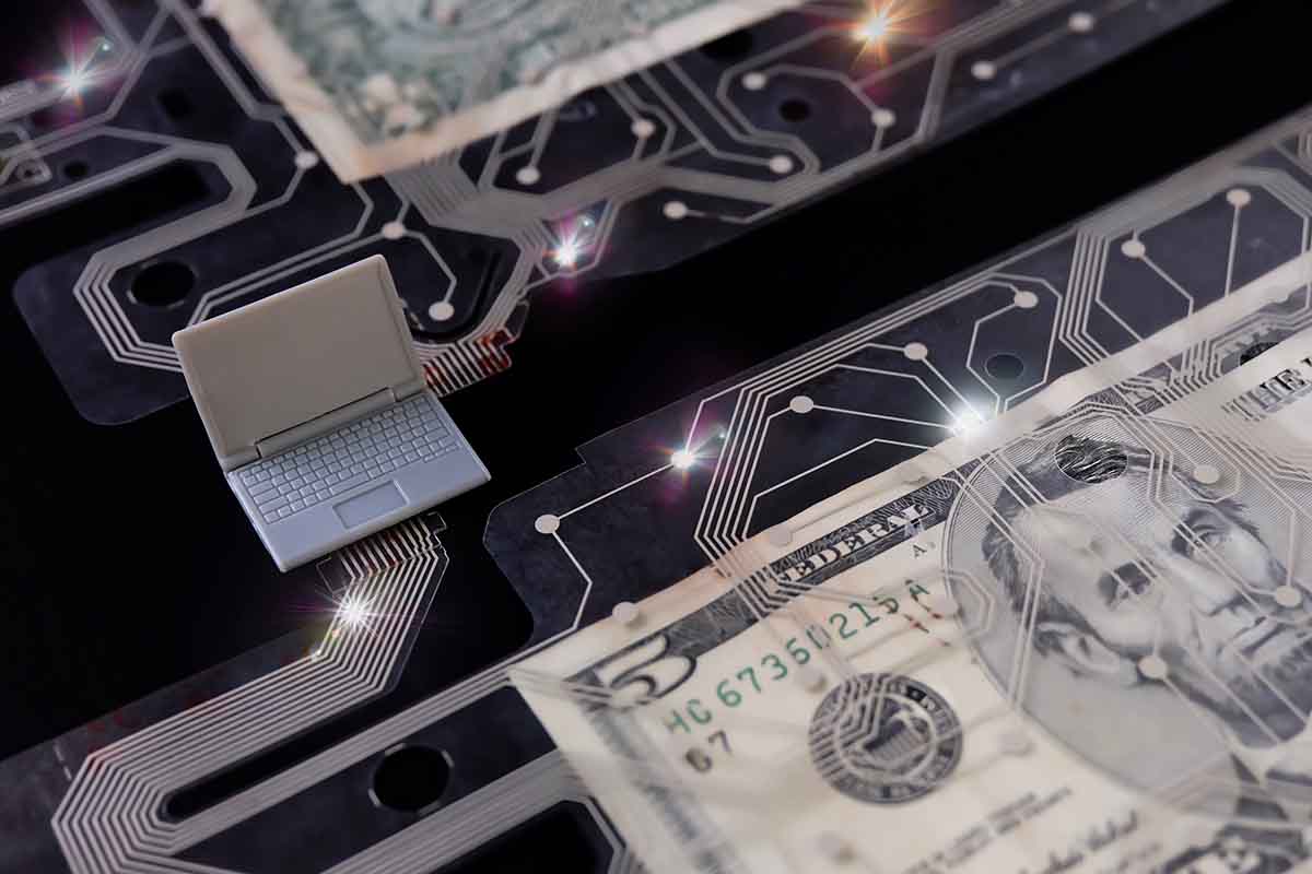 Digital money photo illustration