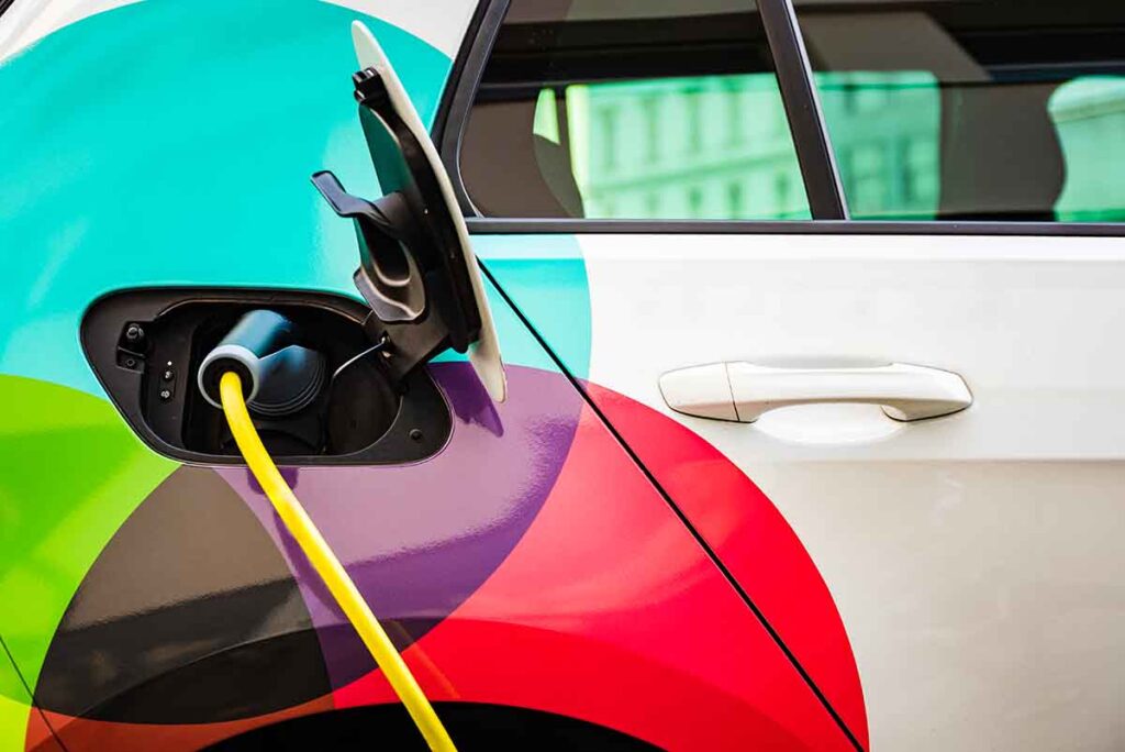Charging EV car