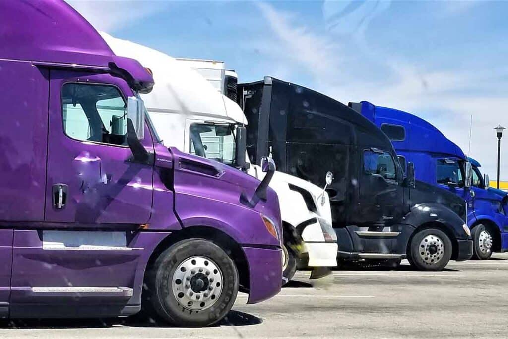 A trucking fleet