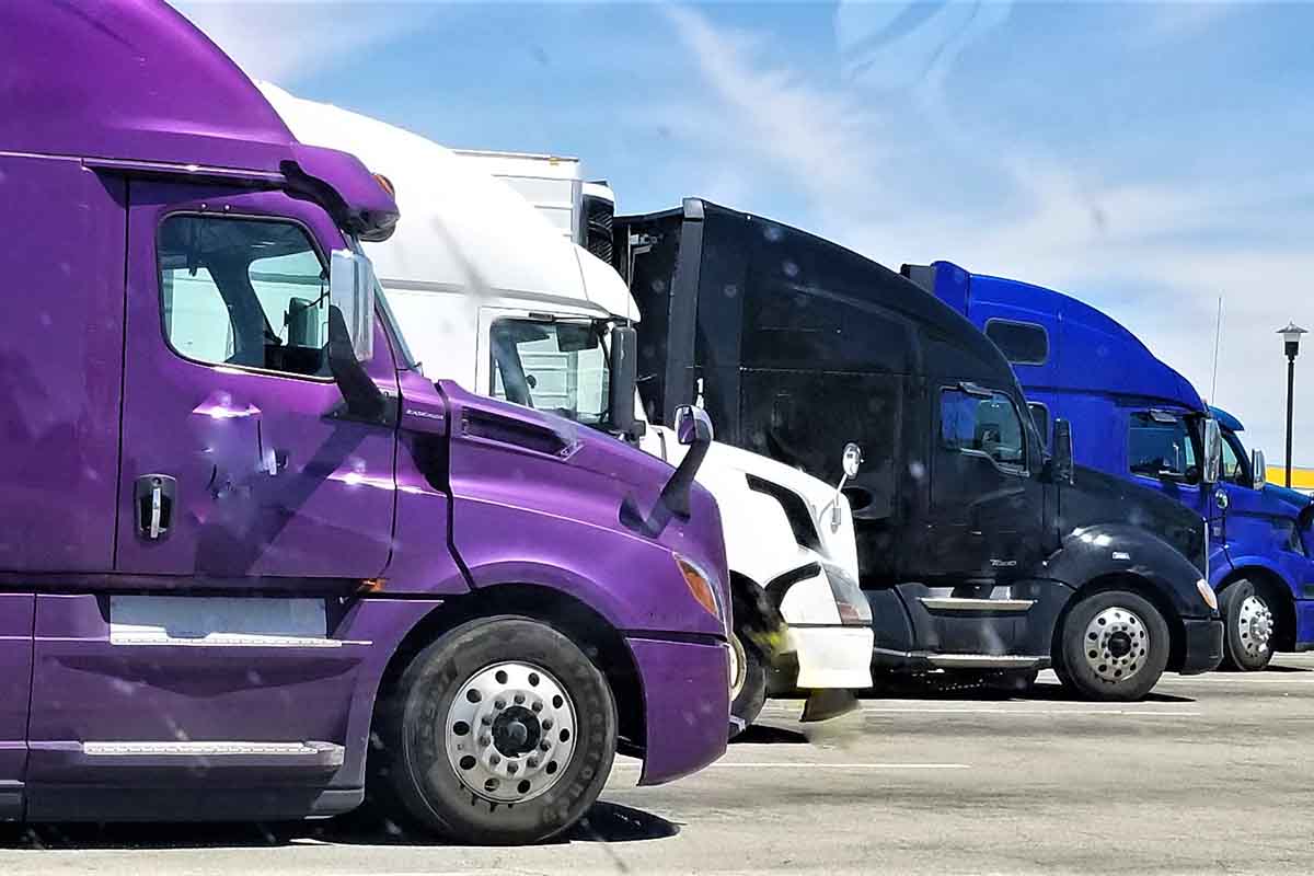 A trucking fleet
